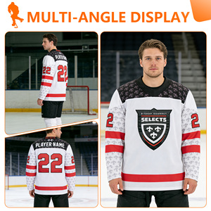 <span class=keywords><strong>Maillot</strong></span> de <span class=keywords><strong>hockey</strong></span> <span class=keywords><strong>sur</strong></span> <span class=keywords><strong>glace</strong></span> personnalisé en twill pour équipe, sublimation OEM, entraînement - Product Image 3