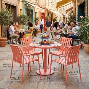 Muebles de Aluminio <span class=keywords><strong>para</strong></span> Exteriores Personalizados, Juego de Muebles Modernos <span class=keywords><strong>para</strong></span> Patio y Jardín, Mesa y Sillas con Pintura que <span class=keywords><strong>No</strong></span> se Desvanece por 7 Años - Product Image 4