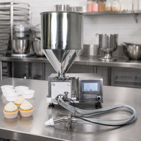 Machine de remplissage et de dépose de pâte et de crème pour petits gâteaux, biscuits, chocolats, donuts, croissants, confitures et cupcakes