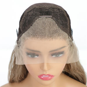 Perruques frontales lisses synthétiques à la mode, perruques frontales lisses <span class=keywords><strong>avec</strong></span> <span class=keywords><strong>frange</strong></span> attachées à la main <span class=keywords><strong>avec</strong></span> une extrémité lisse Blonde grise Ombre <span class=keywords><strong>2022</strong></span> - Product Image 5