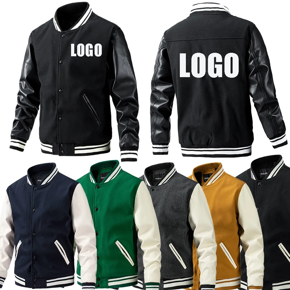 Baseball Leather Street Plus Coats New Embroidered Letter Windbreaker American Hip Hop Loose Coat Mens Casual Pullover Jackets