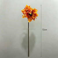 L-478 Premium Künstliche Gloriosa-Rüschenblume mit Echtem Gefühl, Einzelner Stiel, Künstliche Orange Blume für Hochzeit, Event und Heimdekoration