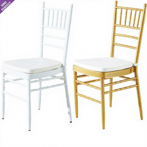 Fournitures de Chine, meubles de banquet, chaises Chavari dorées, chaises Chiavari pour mariage, utilisées pour la mariée et le marié - Product Image 1
