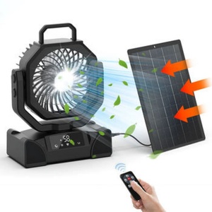 Ventilateur portable rechargeable 20000 mAh, ventilateur de bureau rechargeable, ventilateur de camping extérieur avec batterie externe et lumière LED pour les fêtes - Product Image 2