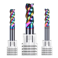 HUHAO U Groove Cutter Aluminium End Mill DLC Coating Router Bits 3 Flûte CNC Ended Bit H12210103