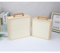 Wood Craft Shadow Boxes Geschenk boxen aus Holz mit Griff Holz Transparenter Acryl-Schiebe deckel