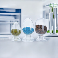Flacon conique en verre avec bouchon en caoutchouc en forme de cœur, 125/250/500 ml, en verre borosilicaté, options à pointe ronde ou pointe acérée, pour échantillons de graines et cristaux