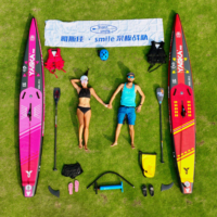 Planche à pagaie gonflable YASKA double couche multi-joueurs 14 pieds (SUP) pour la pratique du surf, des courses, des lacs et des rivières, en PVC+EVA Drop Stitch 772