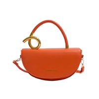 Designer PU-Leder Handtaschen für Damen Modische Umhängetasche mit Überschlagverschluss Crossbody-Tasche Halbmond-Form in Verschiedenen Farben