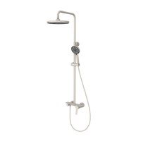 Système de douche 3 voies WEIHAO classique en chrome poli, nettoyage complet et anti-colmatage, robinet de douche pressurisé pour salle de bain