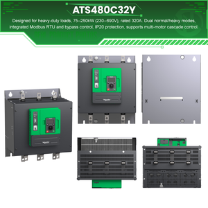 Schneider 100% ban đầu mới ats480 3 giai đoạn động cơ AC 100kw-315kw AC208-690V Khởi động mềm ats480c32y với bảo vệ động cơ - Product Image 3