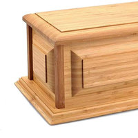 Urne moderne et écologique en bambou pour cendres de chien, cercueil funéraire en bambou, artisanat élégant pour commémoration d'animaux de compagnie