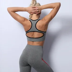 Mẫu miễn phí có thể được tùy chỉnh yoga quần thể thao liền mạch áo ngực tập thể dục thể dục xà cạp thể thao phụ nữ liền mạch Yoga đặt