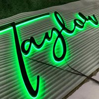 Vente flash : lettres LED publicitaires 3D personnalisées - PVC imperméable, durable, design simple et moderne, éclairage rétroéclairé pour extérieur/intérieur, pour la décoration