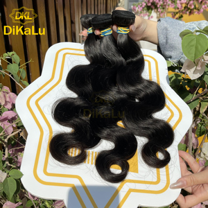 SV DKL 100% ekstensi rambut manusia gelombang tubuh bundel Brasil Virgin gelombang dalam longgar & ikal Italia gaya alami - Product Image 1