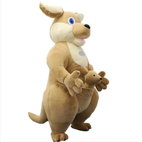 Costume de mascotte de personnage de kangourou de marche mobile gonflable personnalisé pour la publicité