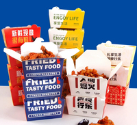 Emballage personnalisé pour la restauration rapide, boîte à emporter en carton pour poulet frit