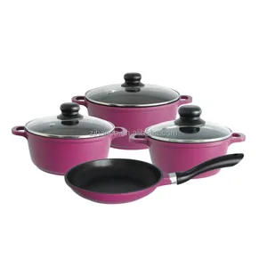 Антипригарное покрытие розовый наборы посуды с Индукционным 22 шт. набор супниц с крышкой