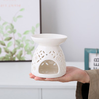 Trillions 6665 Diffuseur d'huiles essentielles créatif en céramique de luxe ajourée, avec fonction de chauffe-parfum et de veilleuse, compact pour la maison