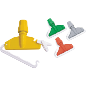 Support de balai serpillère portable IMA 2111 en plastique robuste, coloré, professionnel, pour balai Kentucky, clip industriel pour nettoyage, compatible avec les vis - Product Image 1