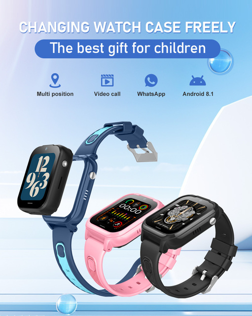 2025 D38-X1 Kids Smartwatch for Boys Android 1GB+8GB 4G Sim Card GPS LBS Wifi Video Call IP67 Compass Smart Child Watch