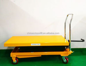 Chariot à plateforme manuel pliable, <span class=keywords><strong>petit</strong></span> chariot à ciseaux, table élévatrice hydraulique pour <span class=keywords><strong>déménagement</strong></span> - Product Image 2