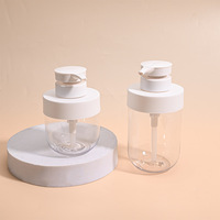 En stock : Flacon de 300 ml à épaule plate et base ronde pour soins capillaires, Flacon de recharge de 500 ml en PET transparent pour savon liquide, Matériaux d'emballage cosmétique