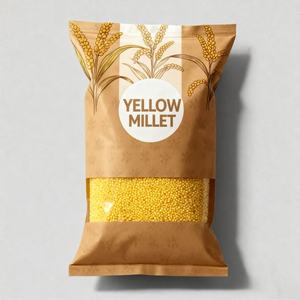 Pochette étanche avec logo personnalisé imprimé de qualité alimentaire biologique pour bébé millet jaune céréale de riz millet jaune gluant joint arrière de qualité alimentaire - Product Image 2
