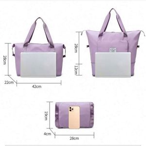 Bolsa de Viaje Plegable 2024 de Gran Capacidad, Resistente al Agua, con Marco Interno de Lona, Separación en Seco y Húmedo, Poliéster Ecológico - Product Image 6