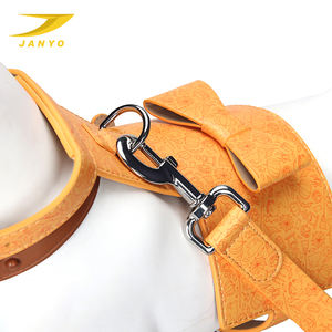 ハロウィーンをテーマにした犬の首輪とリーシュセット革犬ハーネスパンプキンヘッド犬のうんちバッグ - Product Image 4