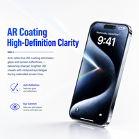 Protection d'écran de smartphone anti-lumière bleue 2.5D sur mesure pour iPhone 18 Pro Max 17 16 15
