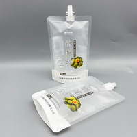 Pochettes Doypack transparentes personnalisées OEM avec bec verseur pour jus et eau