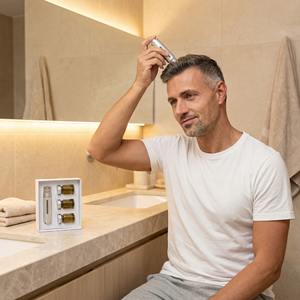 Suero Avanzado para el Crecimiento del Cabello, Reparación y Suavizado del Cuero Cabelludo, Masajeador de Cabeza, Sistema Alpha Infuse - Product Image 5