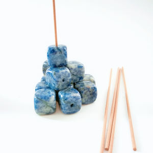 2023 pierre précieuse de <span class=keywords><strong>mercure</strong></span> en ligne Blue spot jasper porte-encens avec cloche - Product Image 2