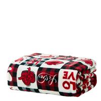Usine avion peluche flanelle couvertures écologique tricoté Polyester canapé cadeau épais coloré coeur impression nordique hiver roi
