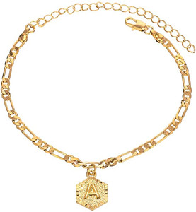 SP <span class=keywords><strong>En</strong></span> Gros 26 Lettre Simple <span class=keywords><strong>Or</strong></span> <span class=keywords><strong>Initiale</strong></span> Lien Cubain Cheville Pour Femmes Chaussures Bijoux - Product Image 1