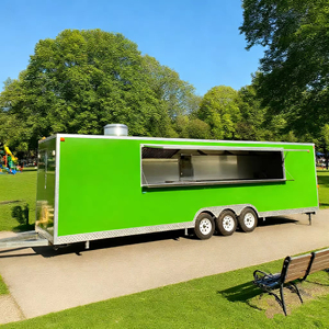 Remolque de Comida Móvil Verde de 6 Ruedas, Vehículo Comercial de Comida Rápida, Catering, Eventos al Aire Libre, Negocio de Comida Callejera, Equipado - Product Image 3