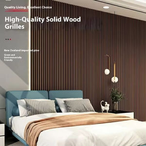 Panneau mural intérieur rainuré moderne personnalisé, imperméable, résistant aux taches de <span class=keywords><strong>bois</strong></span>, pour plafond, grille, décoration d'hôtel et de salle de divertissement - Product Image 3