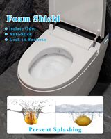 WC intelligent moderne avec bidet intégré, siège chauffant, chasse d'eau automatique, sans réservoir, pour salle de bain de luxe