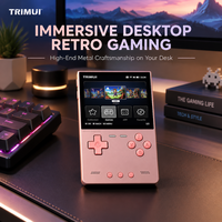 Konsol Game Genggam Retro TRIMUI Brick Hammer 3.2 Inch IPS Linux A133P Cangkang Logam WiFi Tombol RGB Backlit