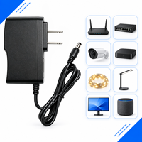 Adaptateur secteur mural AC/DC 12W, 12V 1A, compatible RoHS, avec protection fiable contre les courts-circuits, prise US/AU/UK/EU