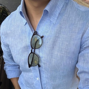 <span class=keywords><strong>Chemise</strong></span> décontractée en <span class=keywords><strong>lin</strong></span> léger pour <span class=keywords><strong>homme</strong></span> MTM Summer, personnalisable, antibactérienne et absorbant l'humidité, en <span class=keywords><strong>lin</strong></span> naturel <span class=keywords><strong>bleu</strong></span> <span class=keywords><strong>ciel</strong></span>. - Product Image 2