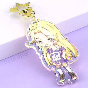 Vograce all'ingrosso Double Sided personalizza portachiavi olografico trasparente portachiavi acrilico di lusso - Product Image 4