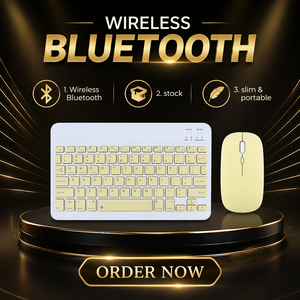 ชุดคีย์บอร์ดและเมาส์ไร้สายแบบพกพา Slim Abs 78keys รุ่นมินิมอล - Product Image 1
