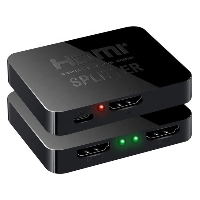 1 Input 2 Output 4K HDMI Splitter Audio Video Splitter 1 in 2 Out HDMI Splitter V1.4 for Multi Monitors