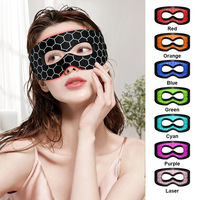 Masque oculaire LED intelligent en gros, dispositif lumineux LED 7 couleurs, masque oculaire en silicone rechargeable, étiquette privée, emballage personnalisé