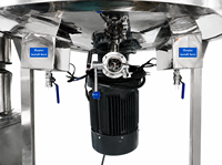 Acier inoxydable 500L Vapeur Gainé Bouilloire Machine Cosmétique Usine Haute Cisaillement Mélangeur Homogénéisateurs pour La Transformation Des Aliments