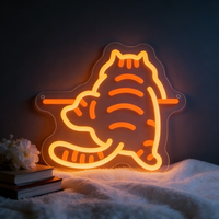 Lumière néon LED en forme de chat, décoration murale néon, décoration néon mignonne pour la chambre, le bar à domicile, fête sur le thème du chat