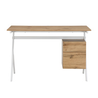Table d'ordinateur moderne en MDF blanc avec cadre métallique léger de qualité supérieure, meubles de salon, assemblage facile