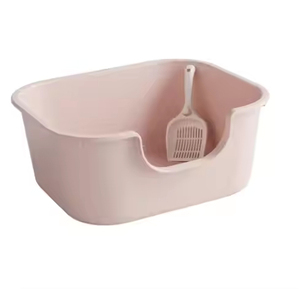 Halb geschlossene offene Katzen toilette mit Mülls chaufel, High Edge Cat Katzen toilette, tragbare Toiletten schüssel für Haustiere und Zubehör - Product Image 5